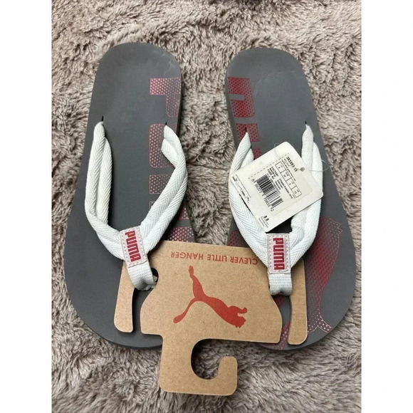 PUMA White Flip-Flops Beach Sandals Mens - Picture 6 of 15